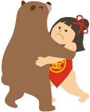 クマと金太郎の挿絵